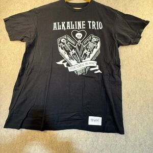 Alkaline Trio Your Coffin Or Mine Band T-Shirt Men Black Punk Rock Tee Short Slv